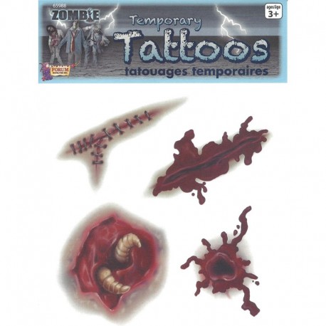 Wounds Temporary Tattoos