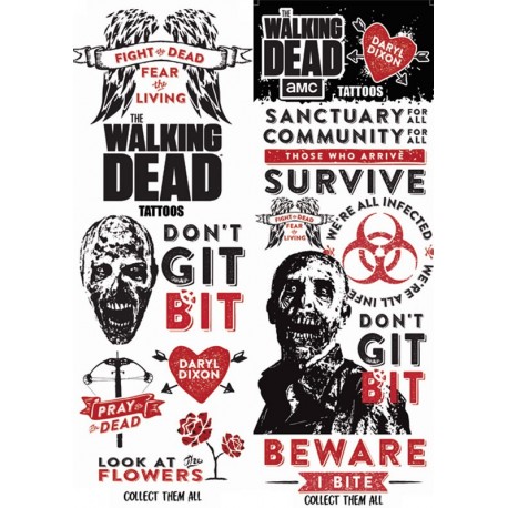 The Walking Dead Temporary Tattoos
