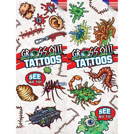 Gross Out Temporary Tattoos
