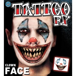 Clown Face Temporary Tattoo