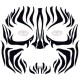 Tribal Zebra Face Temporary Tattoo