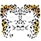 Cheetah Face Temporary Tattoo