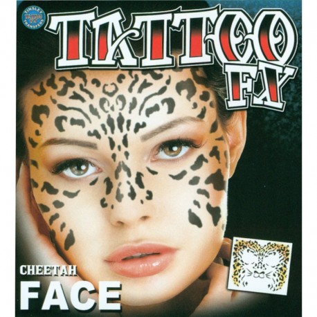 Cheetah Face Temporary Tattoo