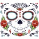 Sugar Skull Face Temporary Tattoo