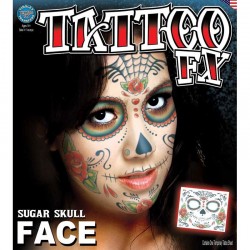 Sugar Skull Face Temporary Tattoo