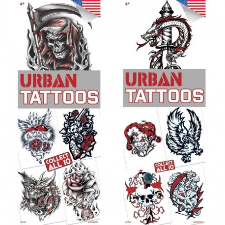 Urban 4 Temporary Tattoos