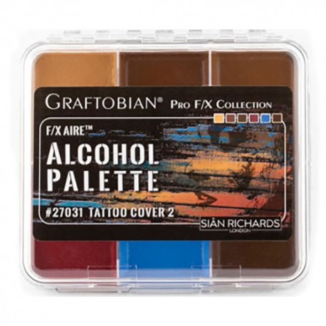 Graftobian F/X Aire Alcohol Palette - Tattoo Cover 2