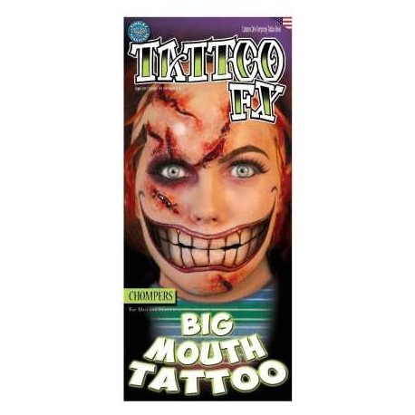 Big Mouth Temporary Tattoo - Chompers