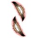 Evil Grin Big Mouth Temporary Tattoo
