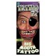 Chipped Big Mouth Temporary Tattoo