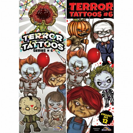 Terror Series 6 Temporary Tattoos