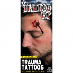 Trauma Series Tattoo FX - Shot & Stabbed